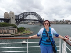 Sydney Harbour bridge in the background