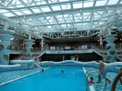Calypso Reef Pool with the retractable roof